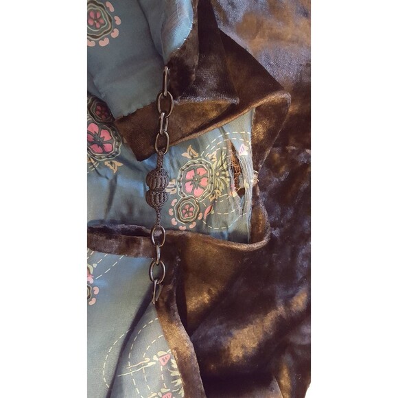 20s VELVET & SILK Shawl Cloak Cape Flapper Piano Opera Shawl Collectible Pockets - Picture 10 of 10